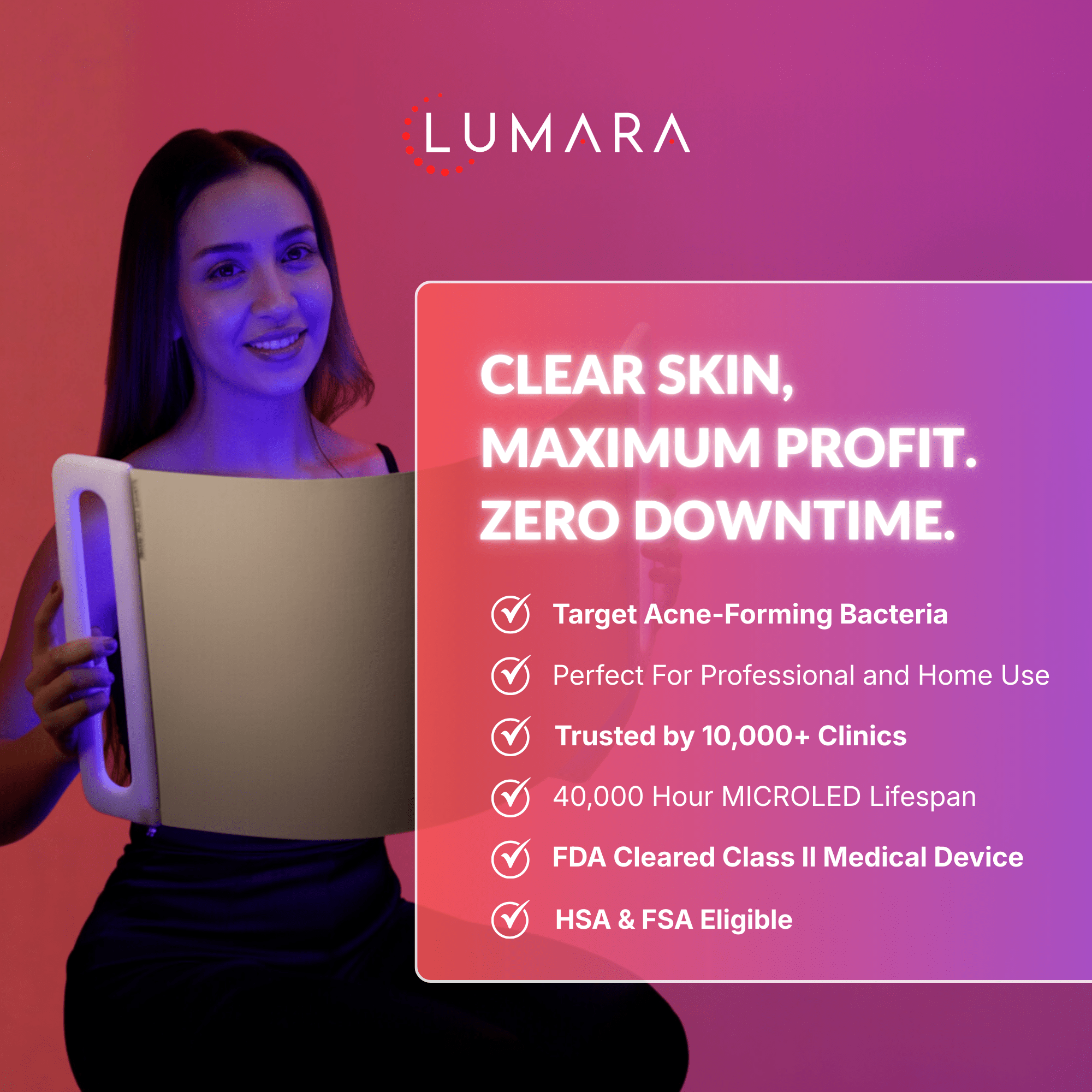 Lumara™ Illuminate 415 LED Light Therapy Panel - Illuminate Blue