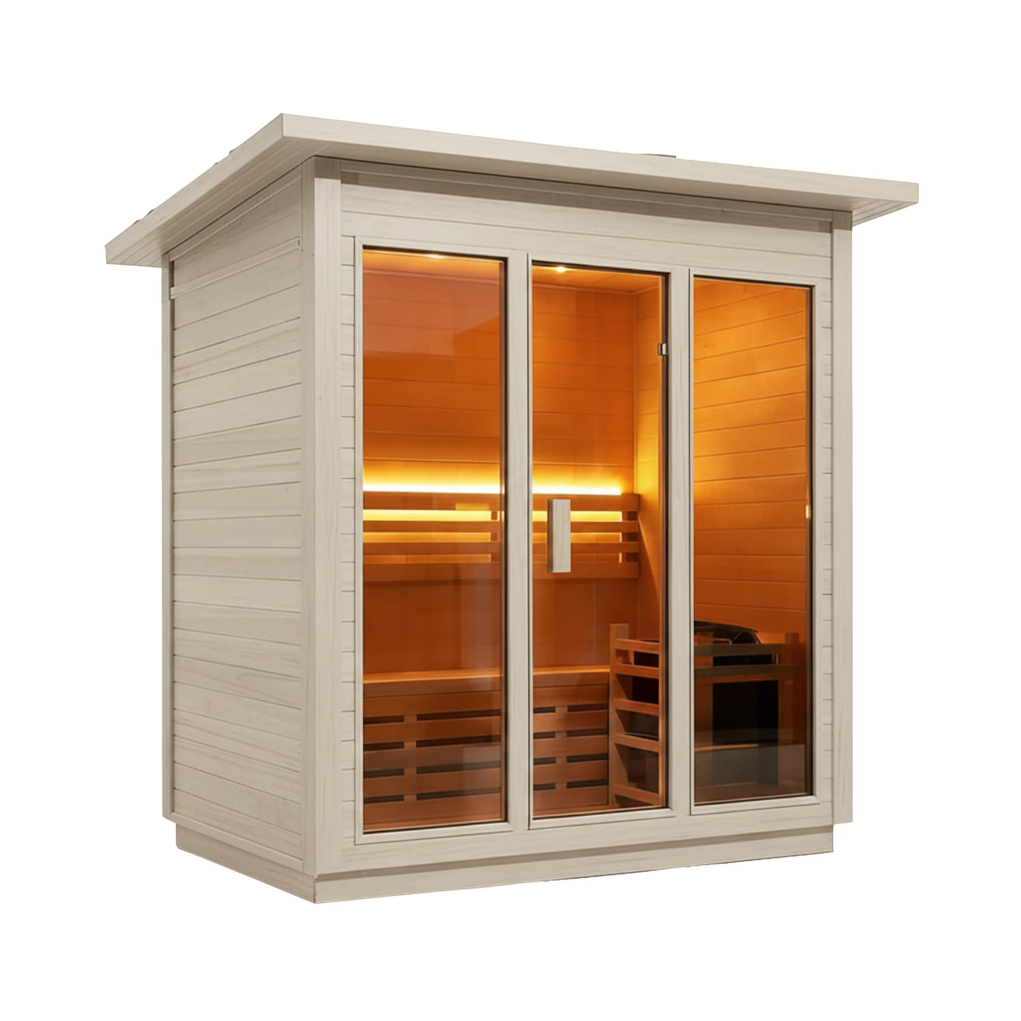 WellNest Custom 6-Person Luxury Outdoor Steam Sauna  – Spruce Series [Made-To-Order]