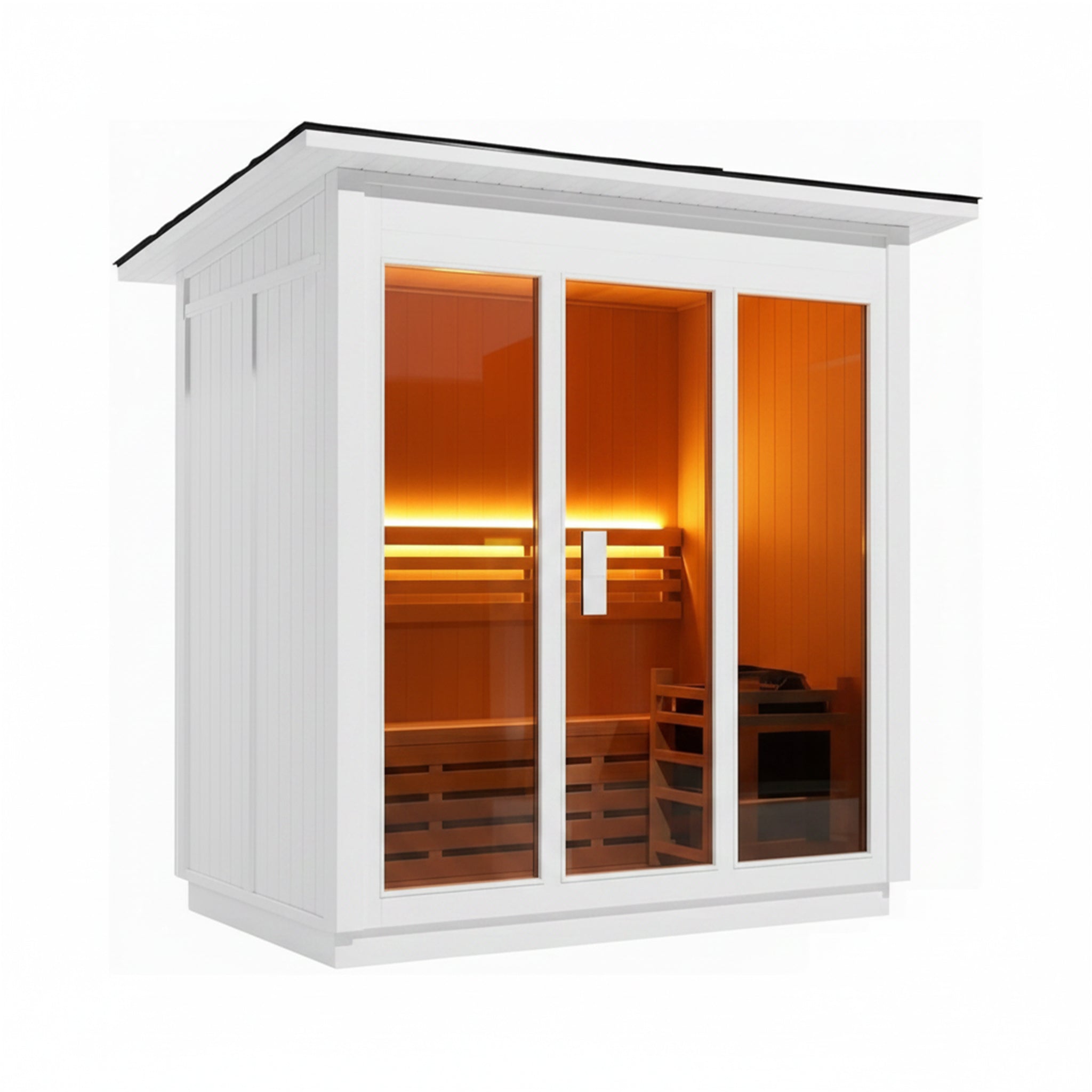 WellNest Custom 6-Person Luxury Outdoor Steam Sauna  – Spruce Series [Made-To-Order]