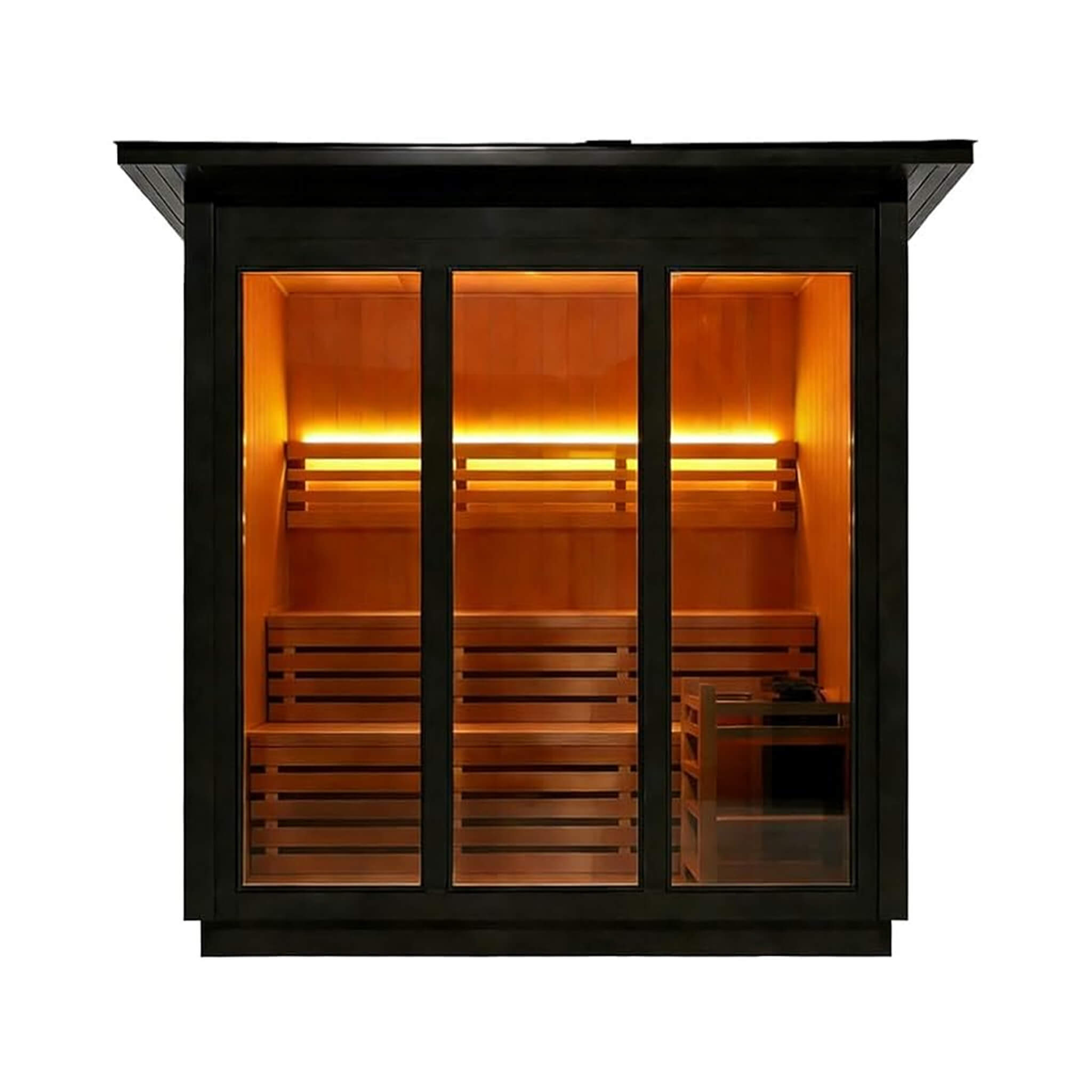 WellNest Custom 8-Person Luxury Outdoor Steam Sauna – Canadian Hemlock Series [Made-To-Order]