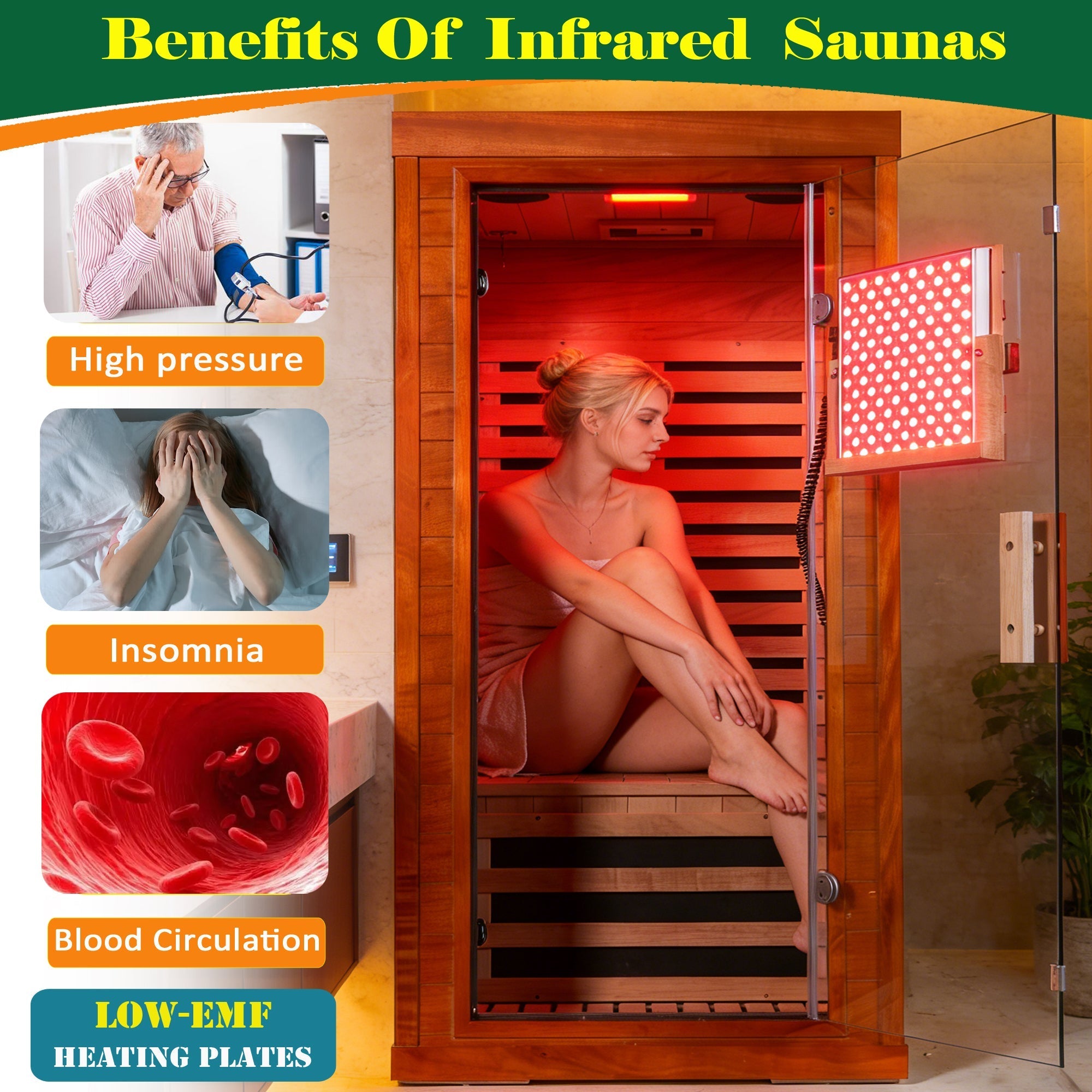 WellNest 1-Person Full Spectrum Infrared Sauna – Compact Series