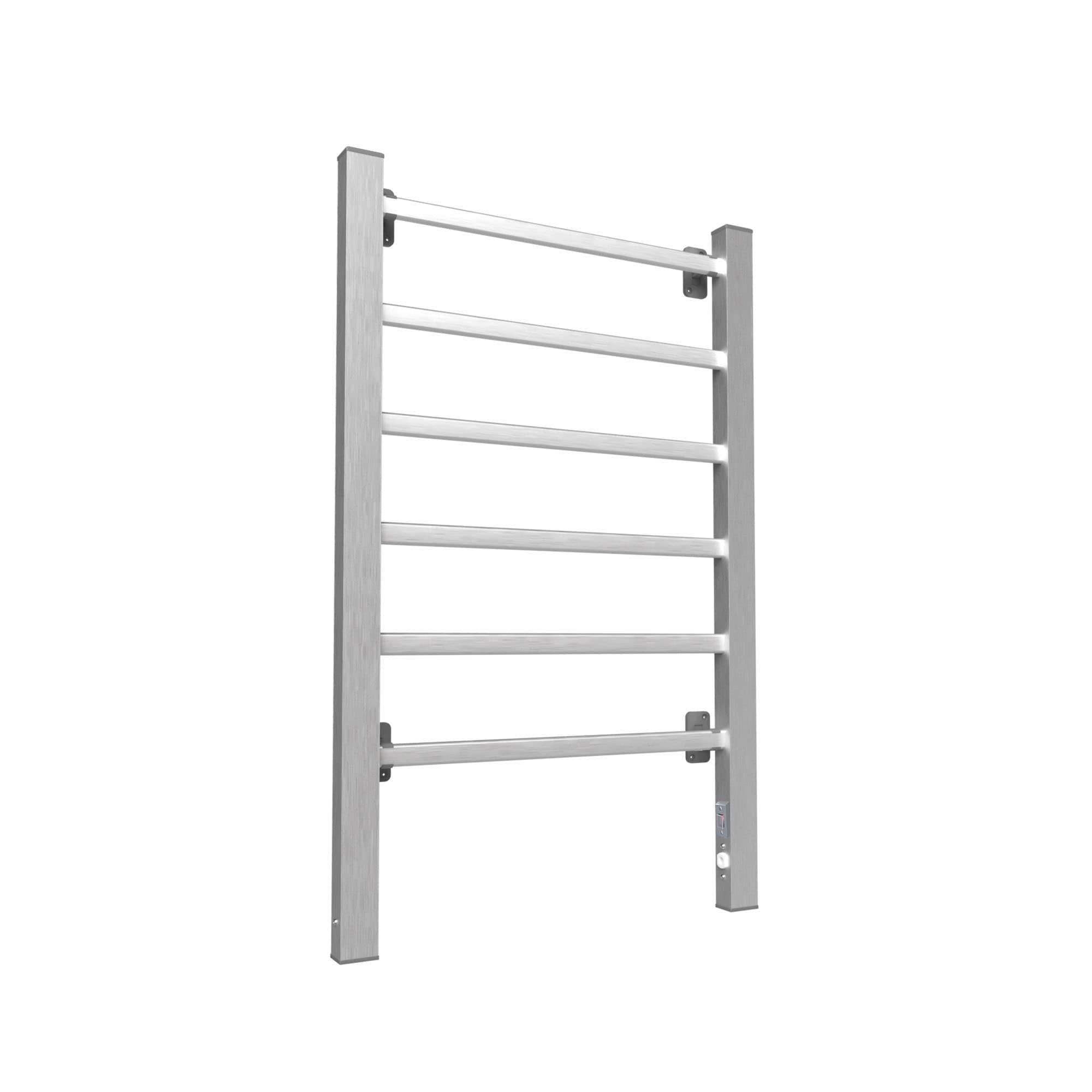 WellNest Heated Towel Rack – 6 Stainless Steel Spa Series