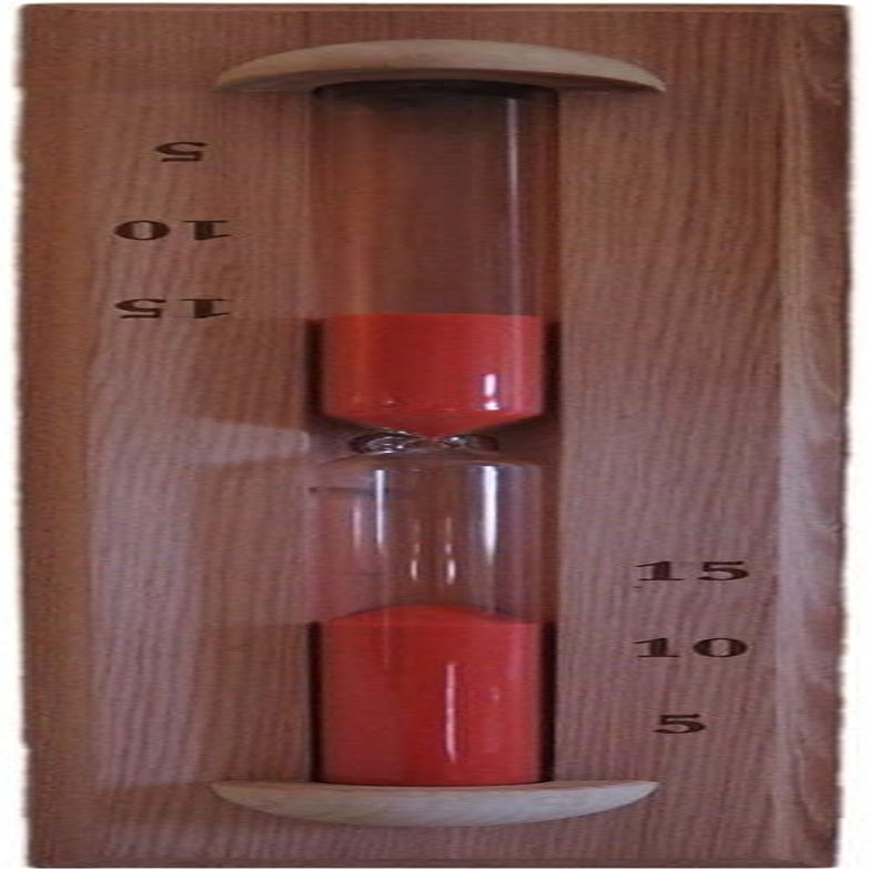 WellNest Cedar Sauna Sand Timer | 15 Minutes (Rust Red)