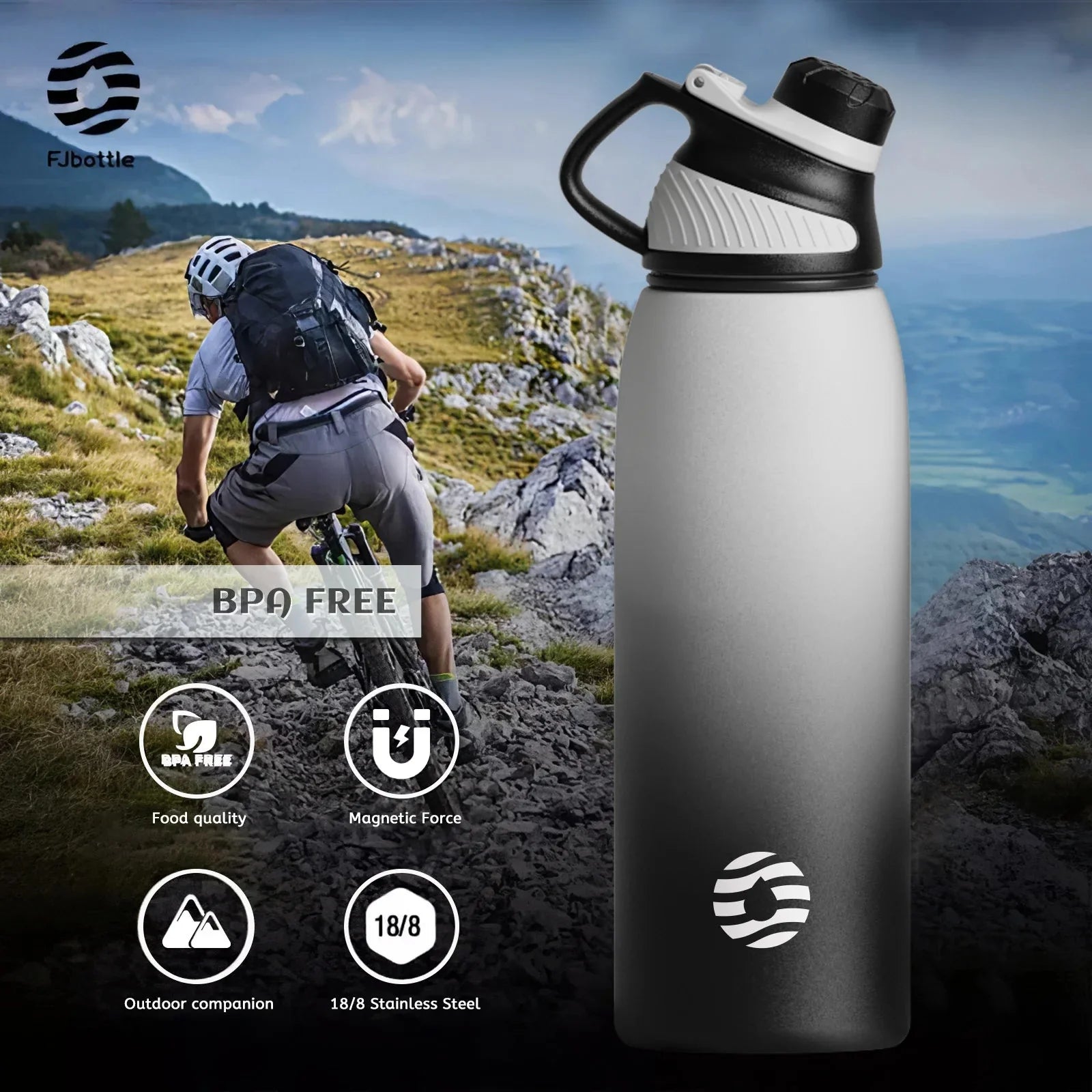 Insulated Water Bottle - Magnetic Lid, 1500ml