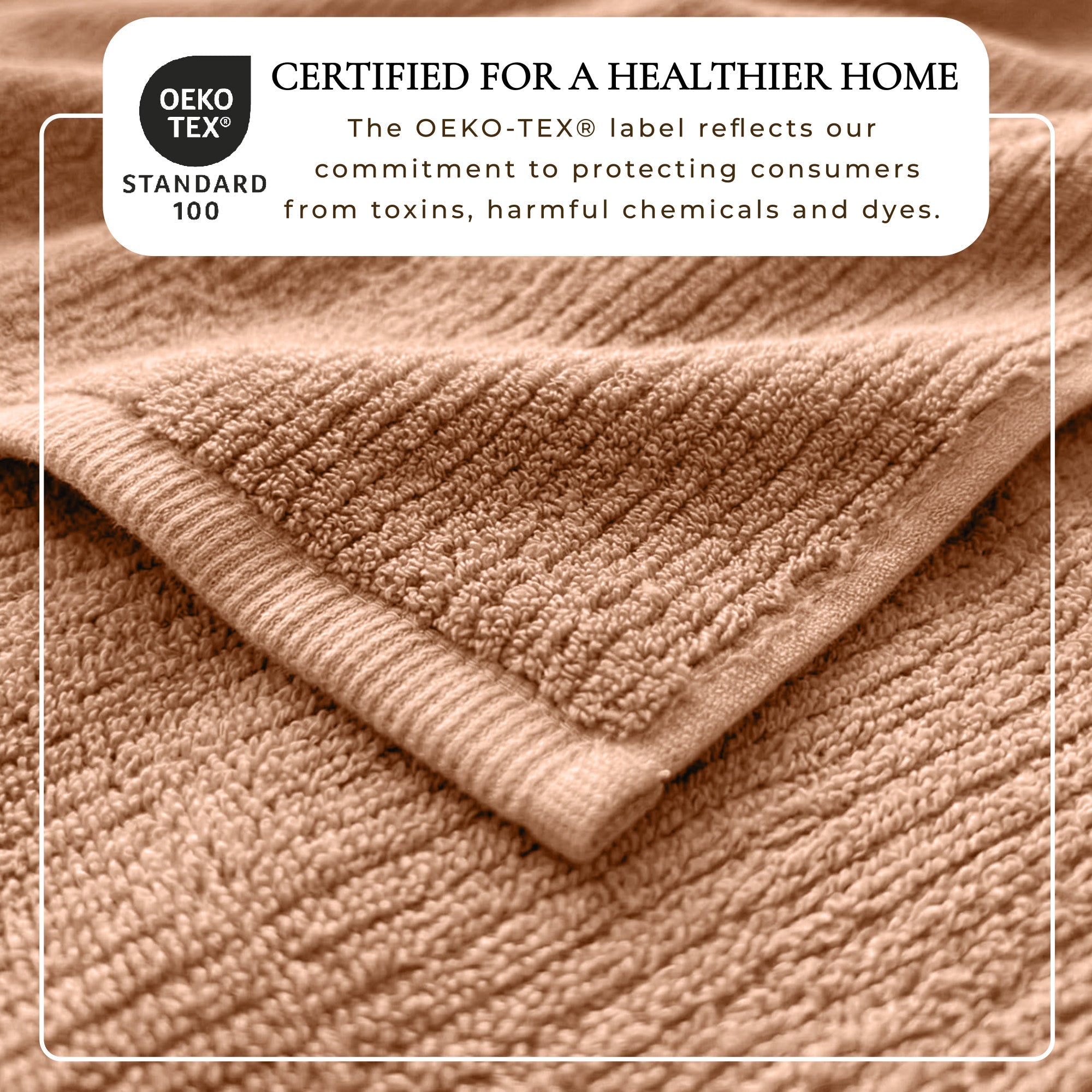 WellNest Ribbed Cotton Towel  | 6-Piece Bath Towel Set - Georgiana Collection