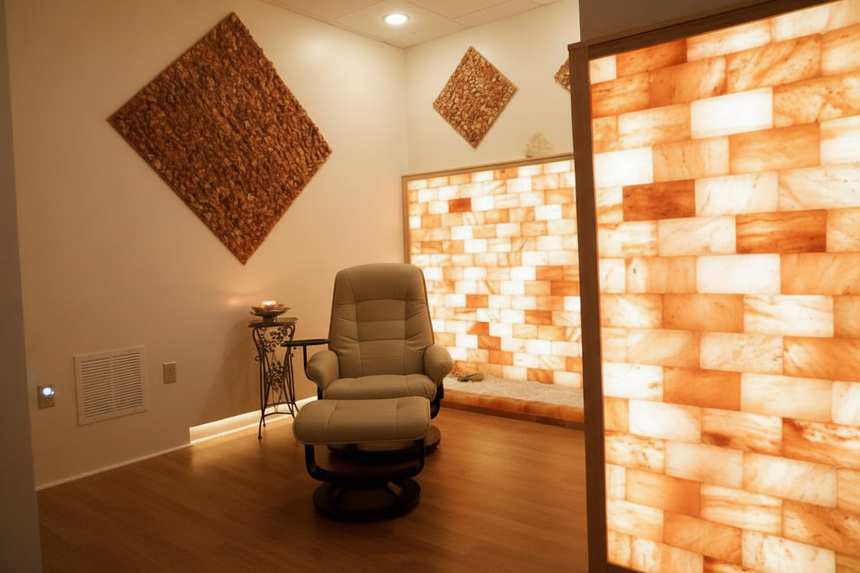 WellNest Himalayan Salt Therapy Room | 4' x 4' Custom Wall Kit