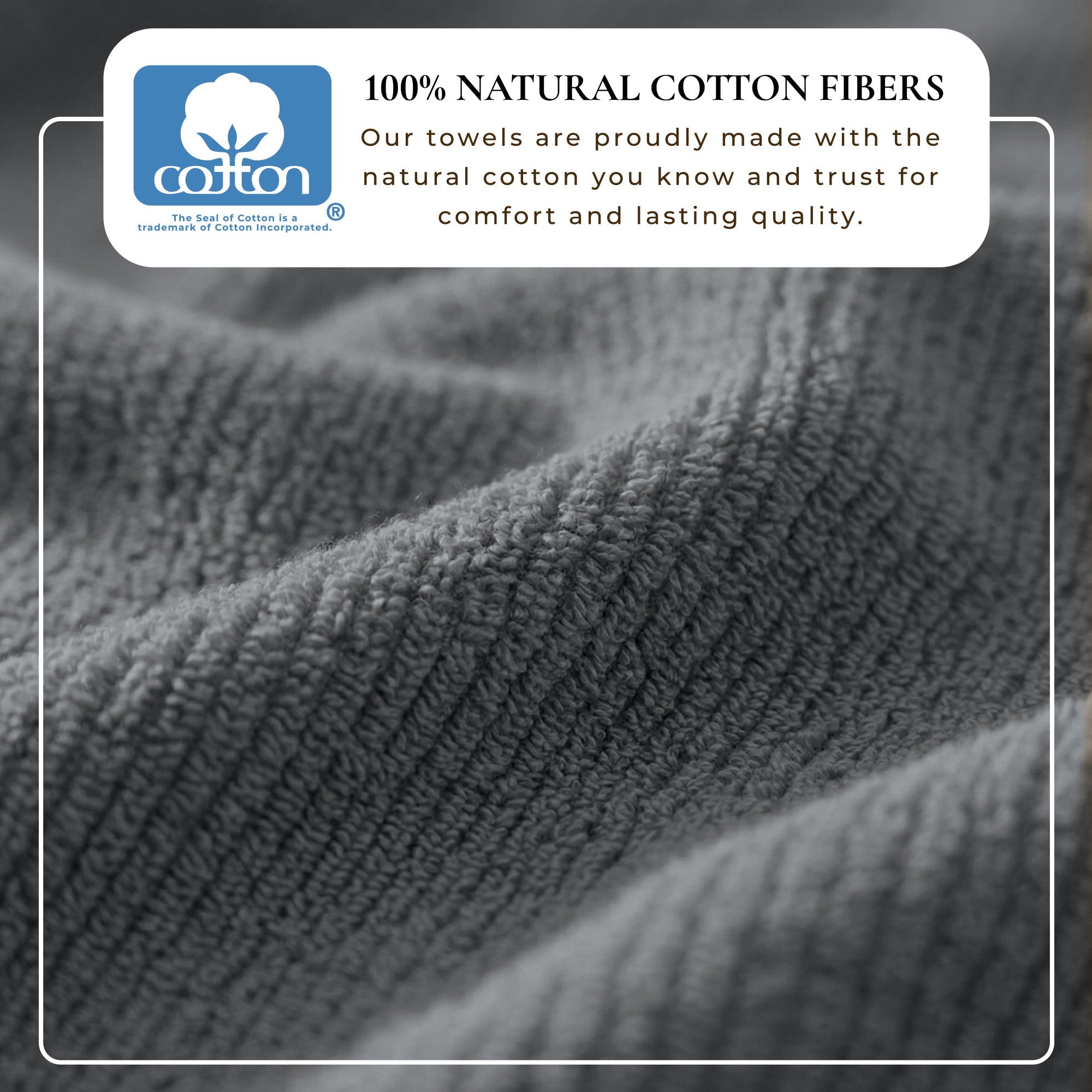 WellNest Ribbed Cotton Towel  | 6-Piece Bath Towel Set - Georgiana Collection