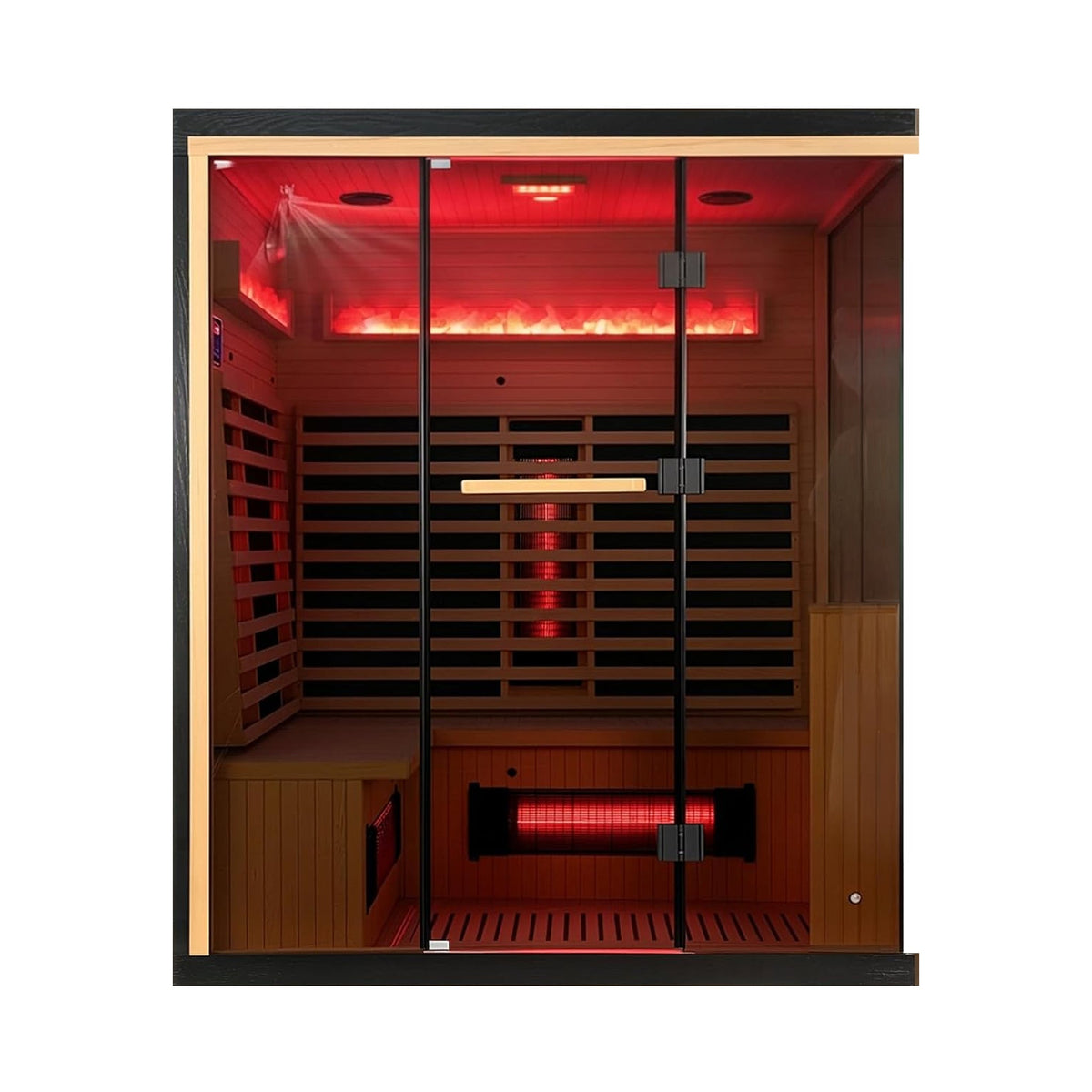 WellNest Rövia Ember 4-Person Full-Spectrum Infrared Sauna With Himalayan Salt Panels [Made-To-Order]