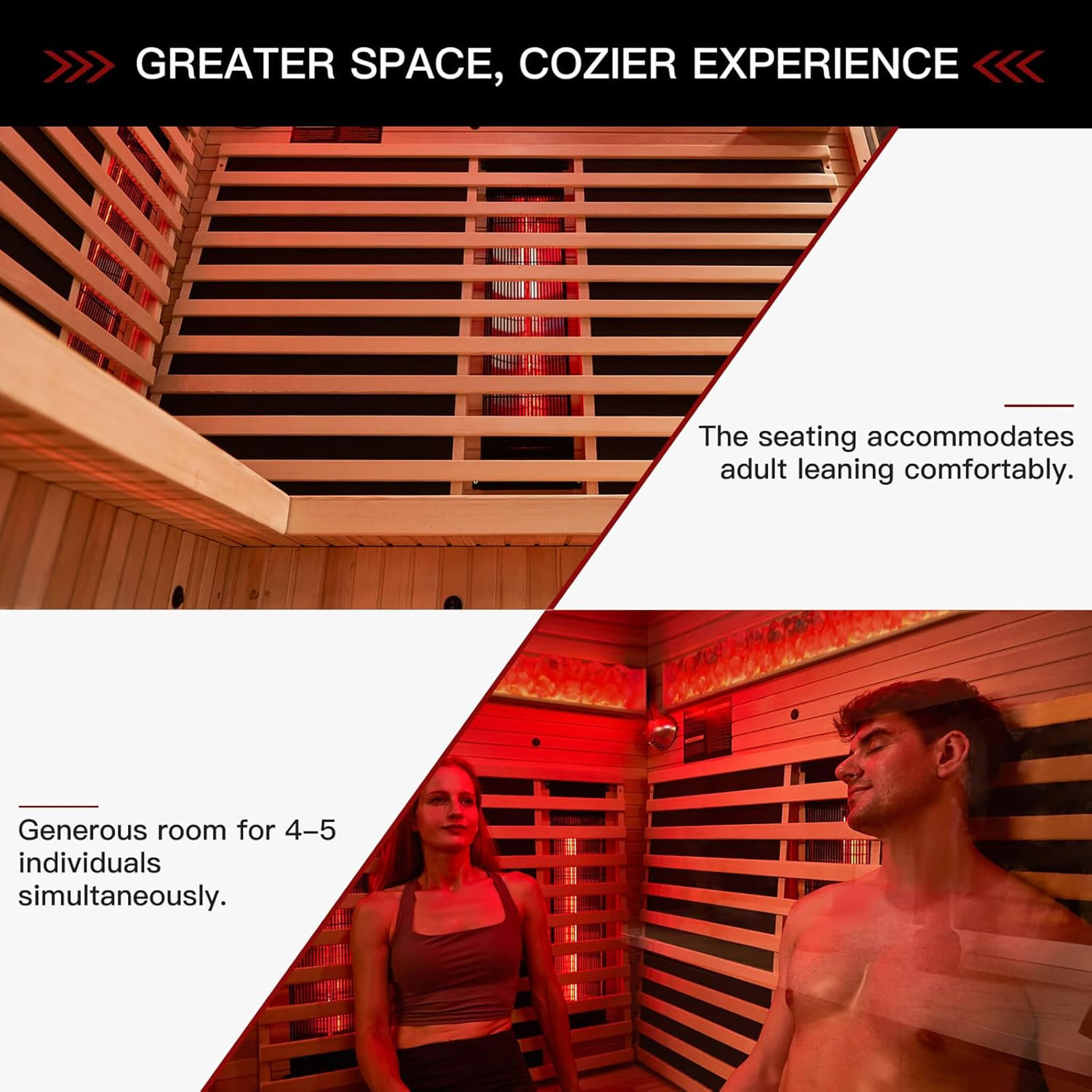 WellNest Rövia Ember 4-Person Full-Spectrum Infrared Sauna With Himalayan Salt Panels [Made-To-Order]