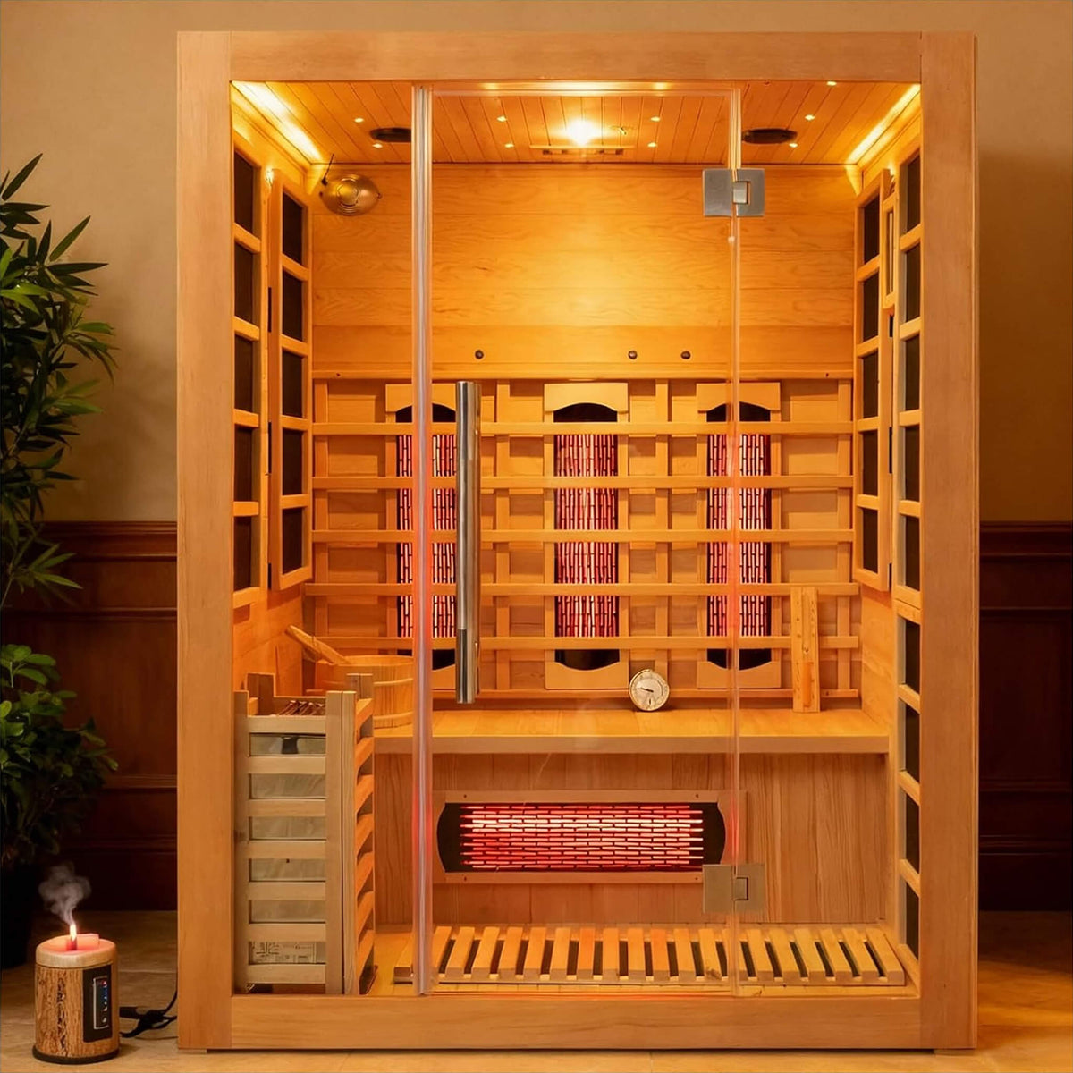 WellNest Rövia Aurora 3-Person Hybrid Sauna – Hemlock Series [Made-To-Order]