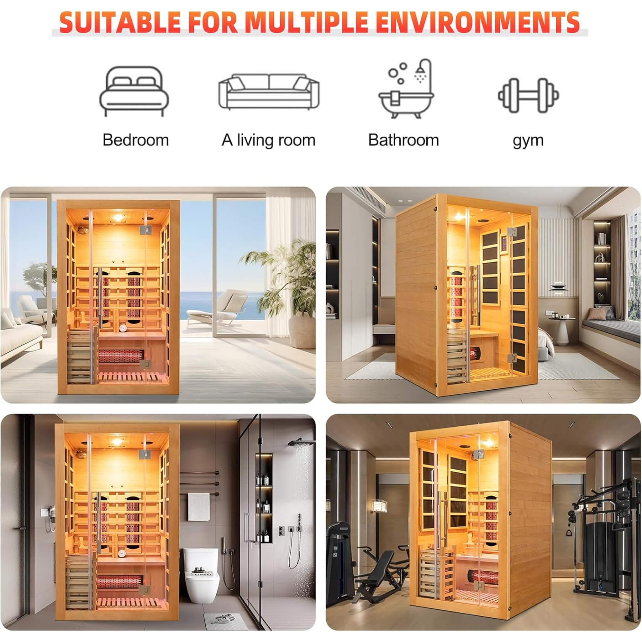 WellNest Rövia Aurora 3-Person Hybrid Sauna – Hemlock Series [Made-To-Order]