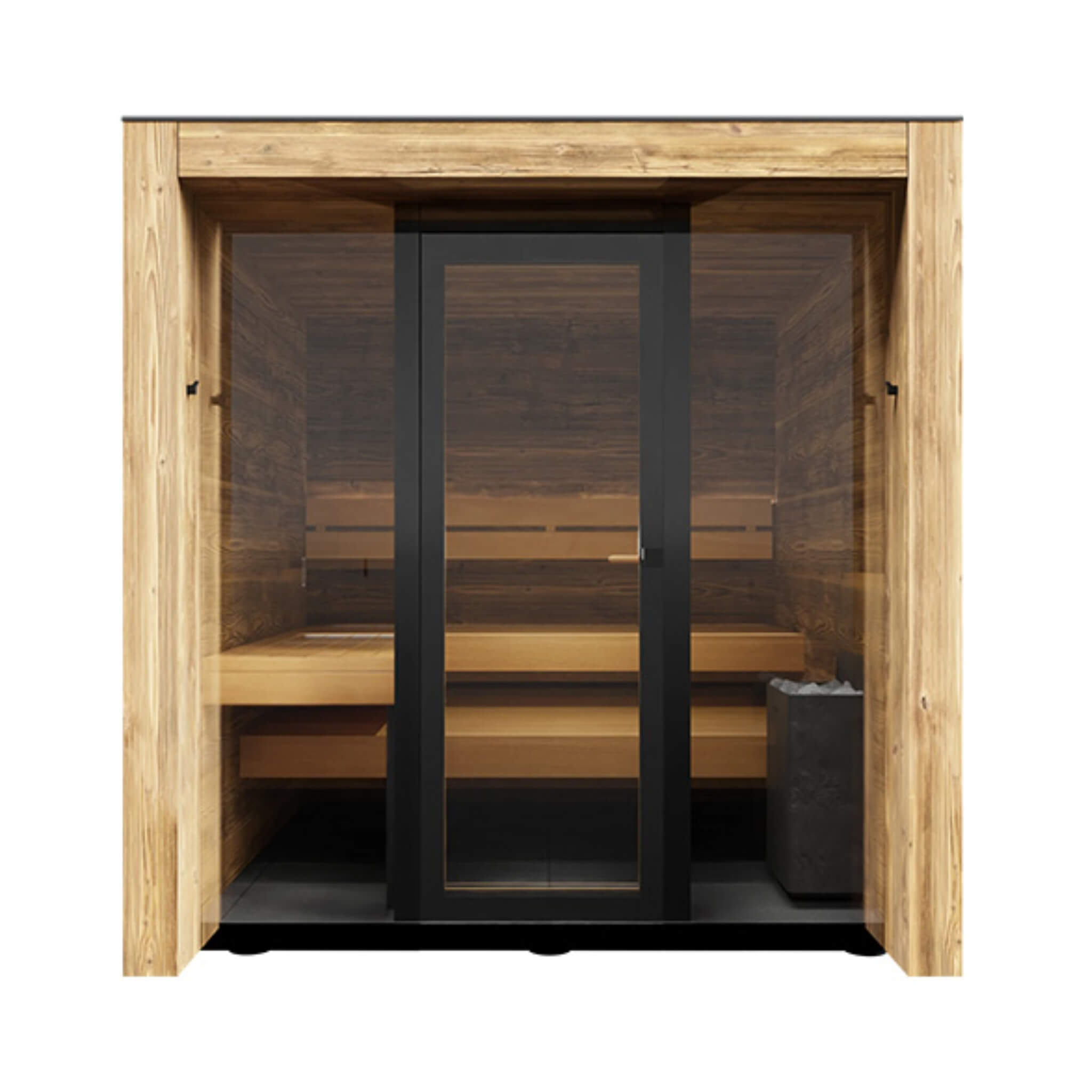 WellNest ThermaSol Fortis™ | 4-Person Fully-Assembled Outdoor Sauna Cabin [Made-To-Order]