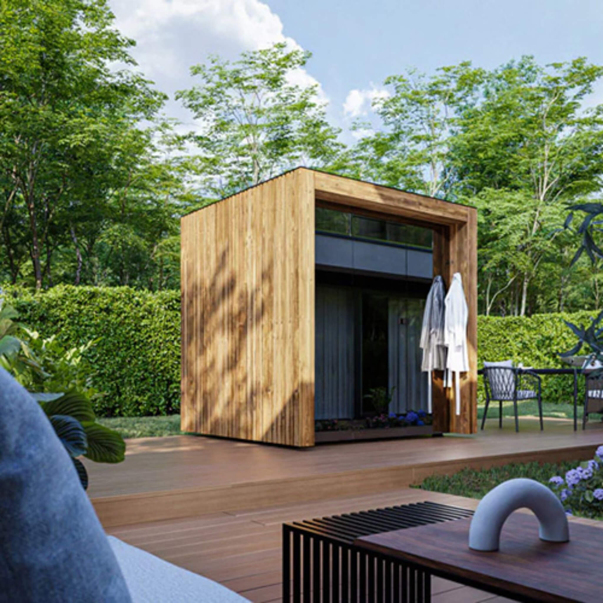 WellNest ThermaSol Fortis™ | 4-Person Fully-Assembled Outdoor Sauna Cabin [Made-To-Order]