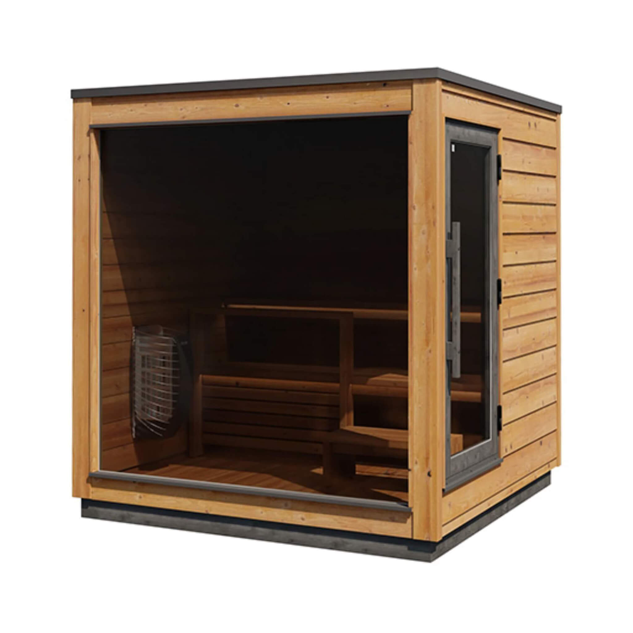 WellNest ThermaSol Nordic Dawn™ | 4-Person Fully-Assembled Outdoor Sauna Cabin [Made to Order] [Made to Order]