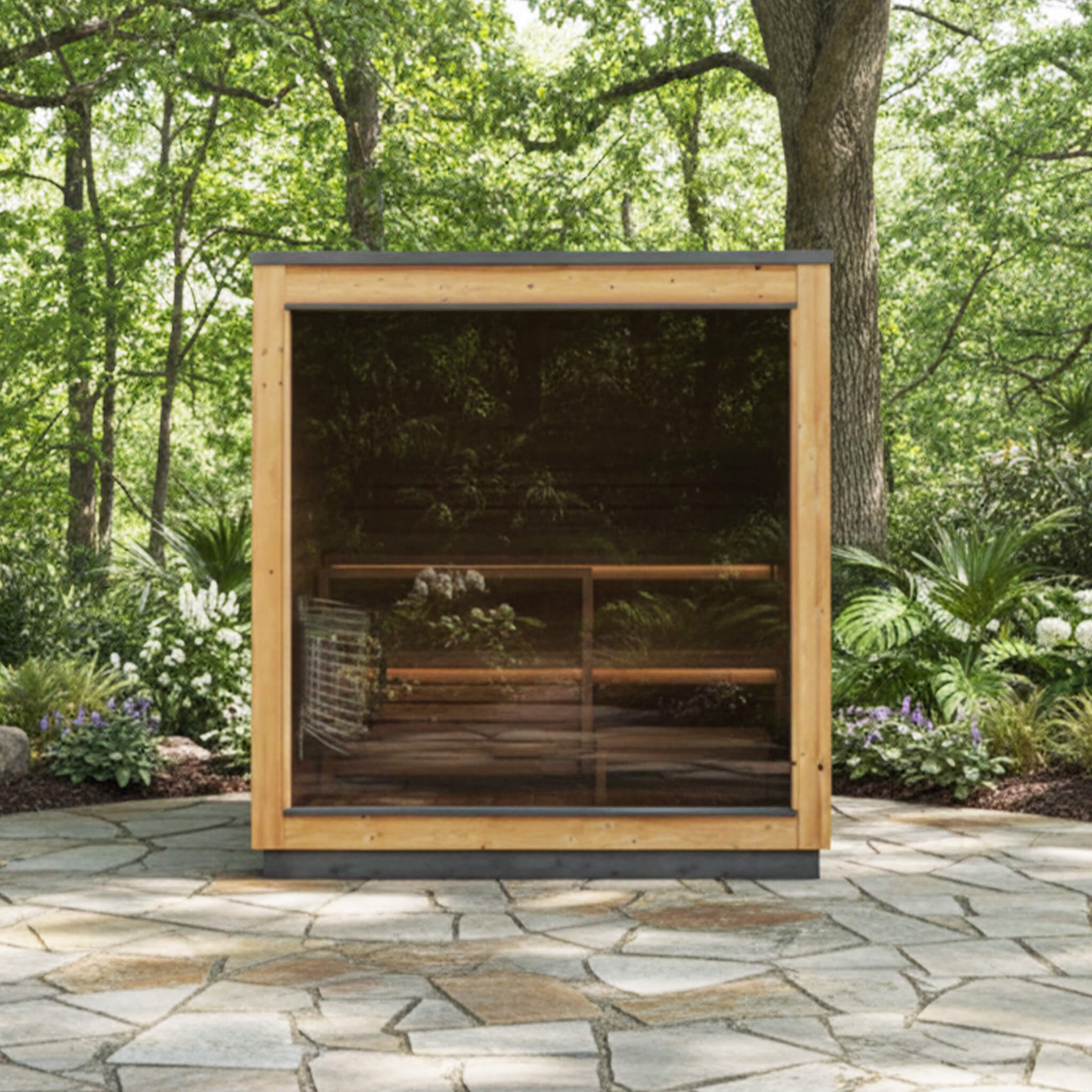 WellNest ThermaSol Nordic Dawn™ | 4-Person Fully-Assembled Outdoor Sauna Cabin [Made-To-Order]