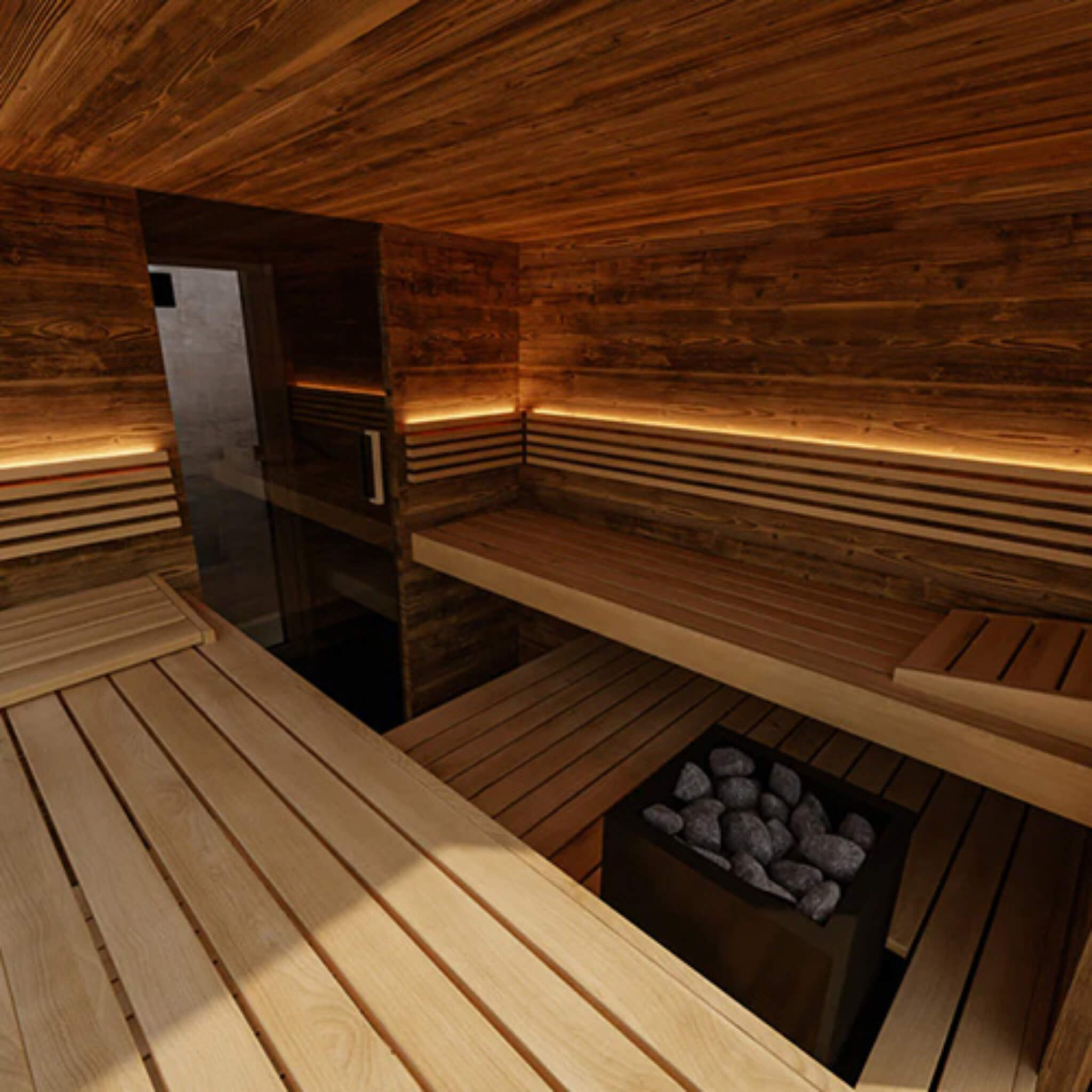 WellNest ThermaSol Ombra™  | 5-Person Fully-Assembled Outdoor Sauna Cabin [Made-To-Order]