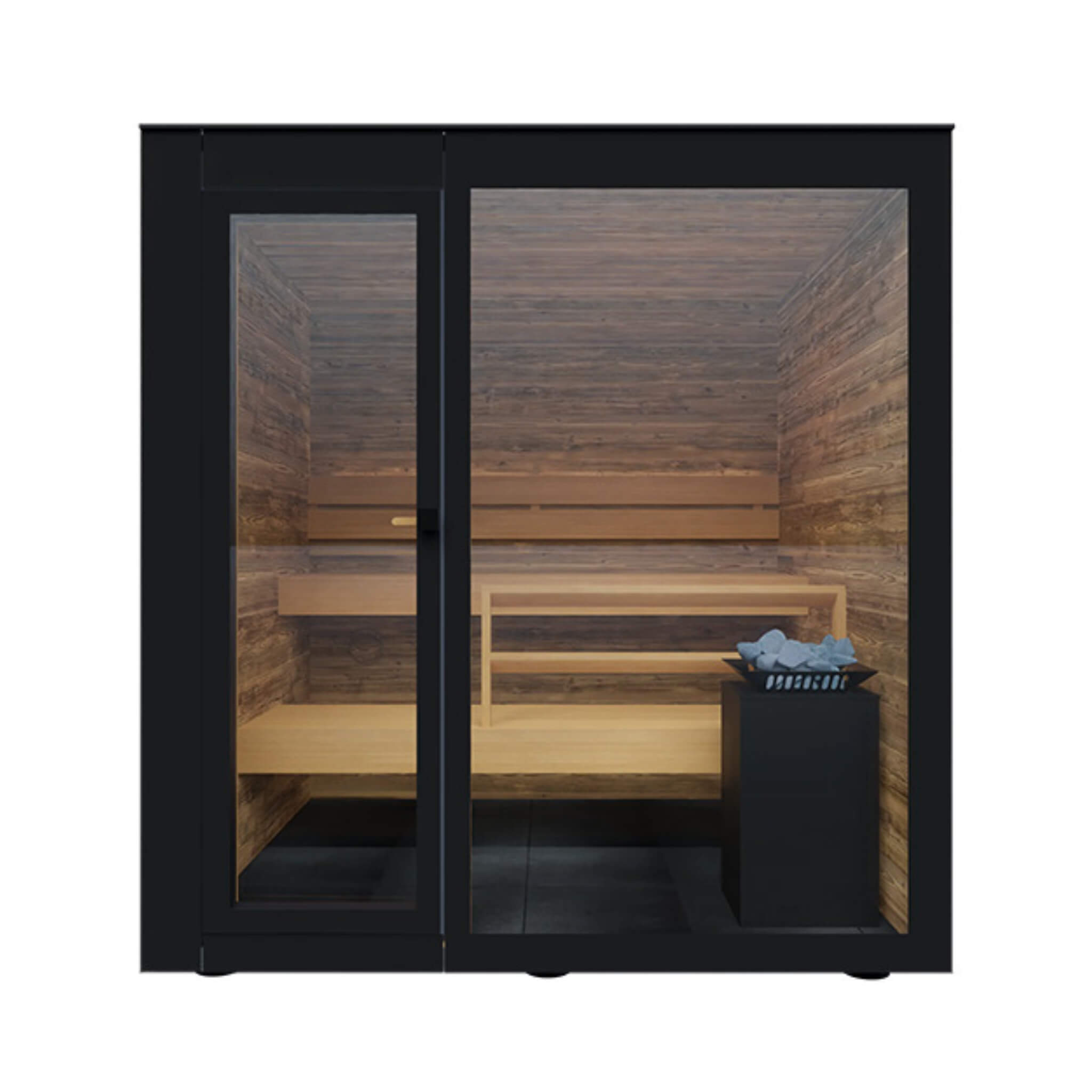 WellNest ThermaSol Spectra™ | 4-Person Fully-Assembled Outdoor Sauna Cabin [Made-To-Order]