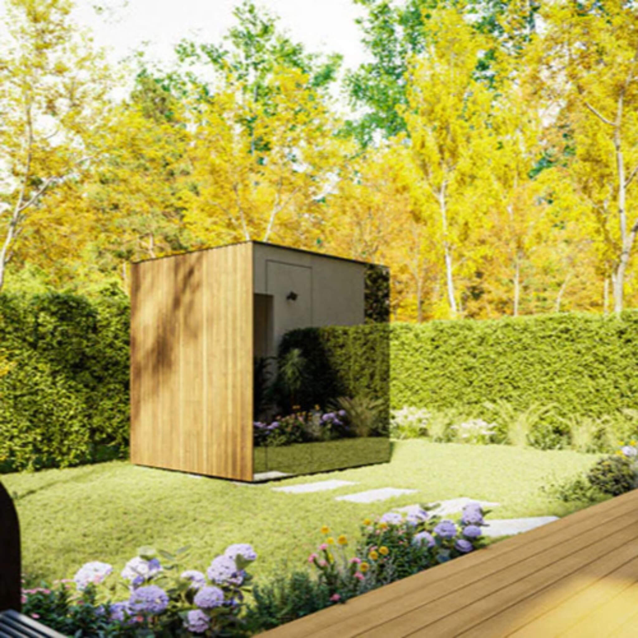 WellNest ThermaSol Spectra™ | 4-Person Fully-Assembled Outdoor Sauna Cabin [Made-To-Order]