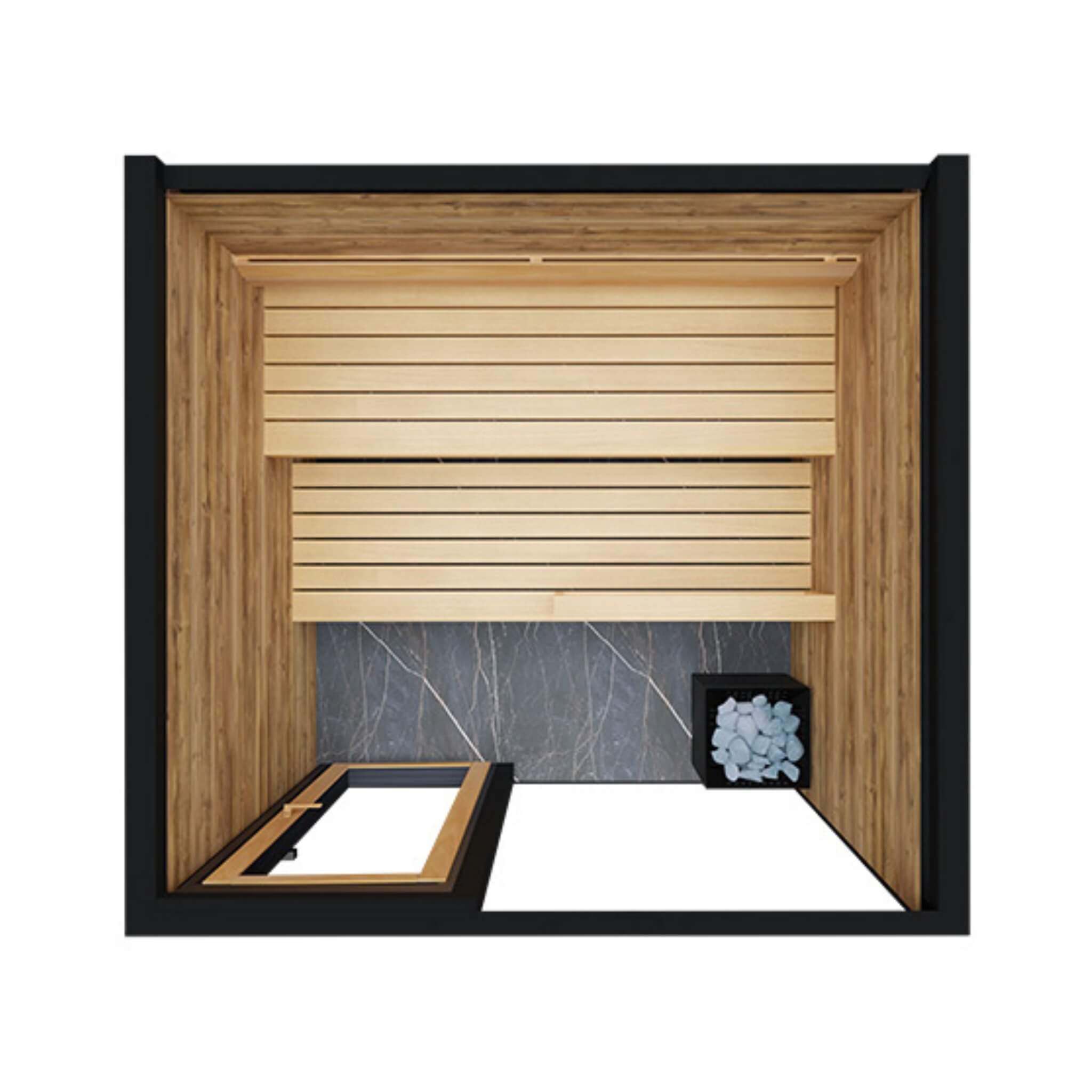 WellNest ThermaSol Spectra™ | 4-Person Fully-Assembled Outdoor Sauna Cabin [Made-To-Order]