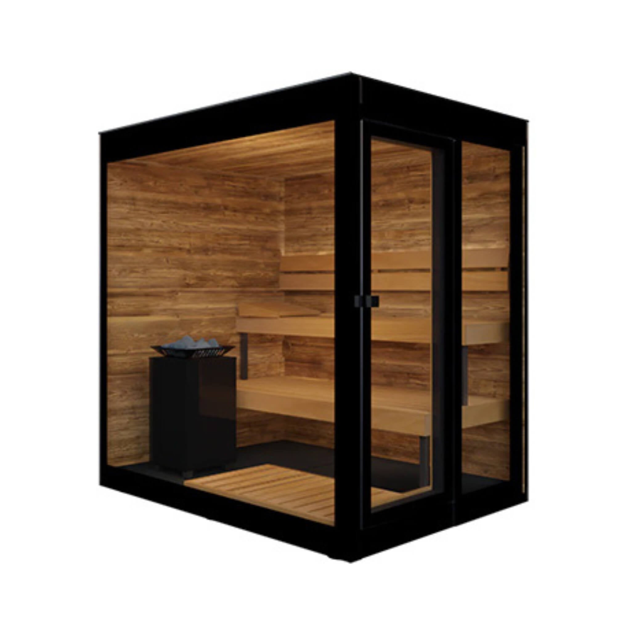 WellNest ThermaSol Vera™ | 3-Person Outdoor Sauna Cabin - Fully Assembled [Made-To-Order]
