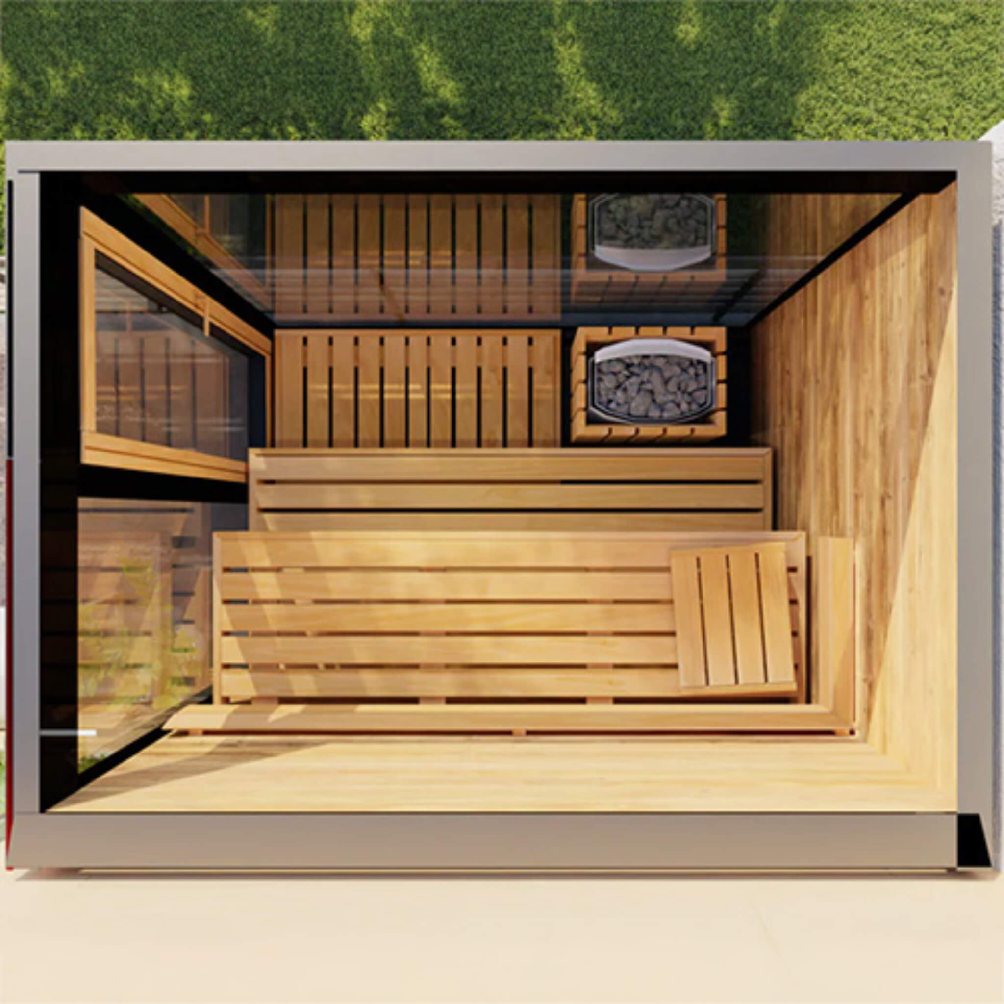 WellNest ThermaSol Vera™ | 3-Person Outdoor Sauna Cabin - Fully Assembled [Made-To-Order]
