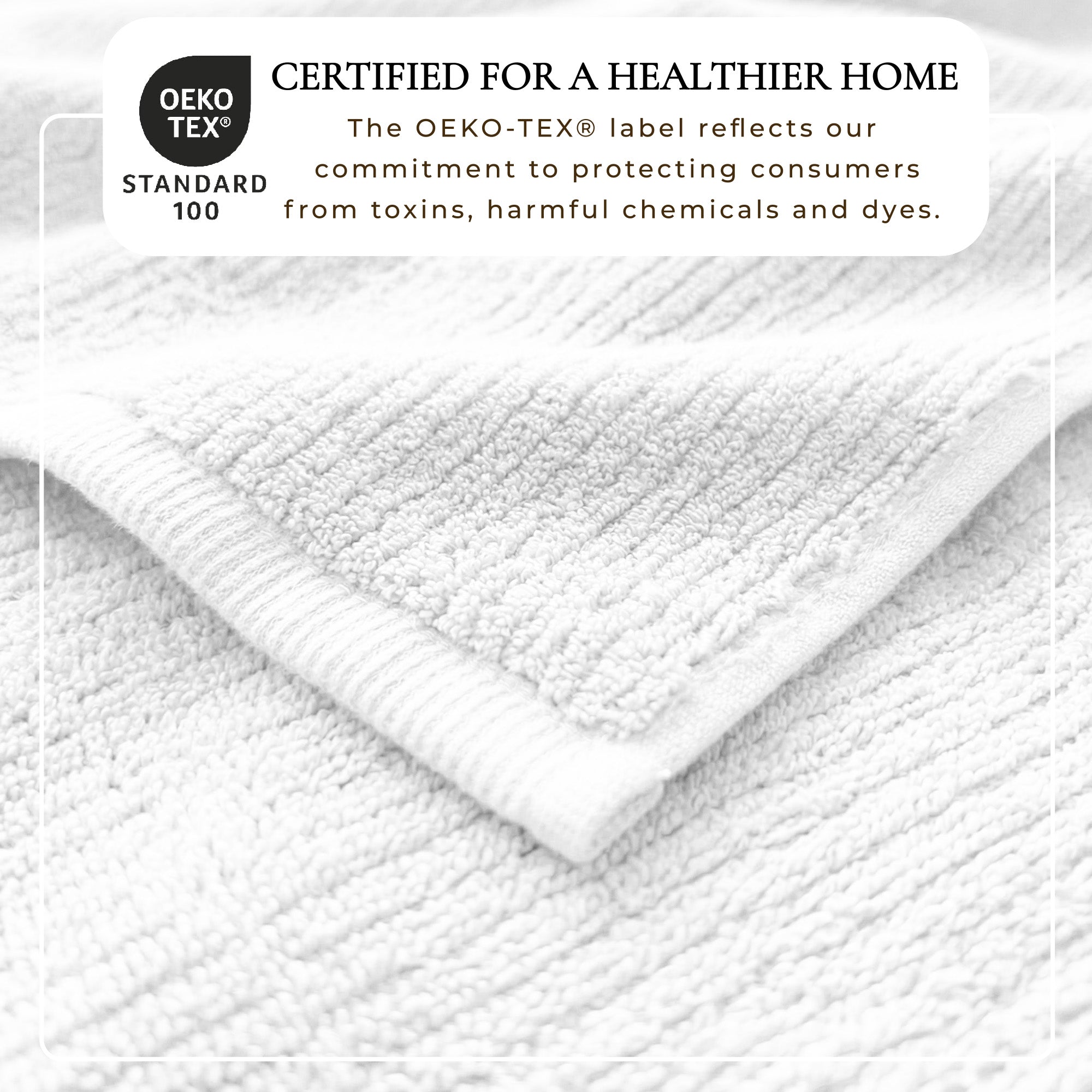 WellNest Ribbed Cotton Towel  | 6-Piece Bath Towel Set - Georgiana Collection