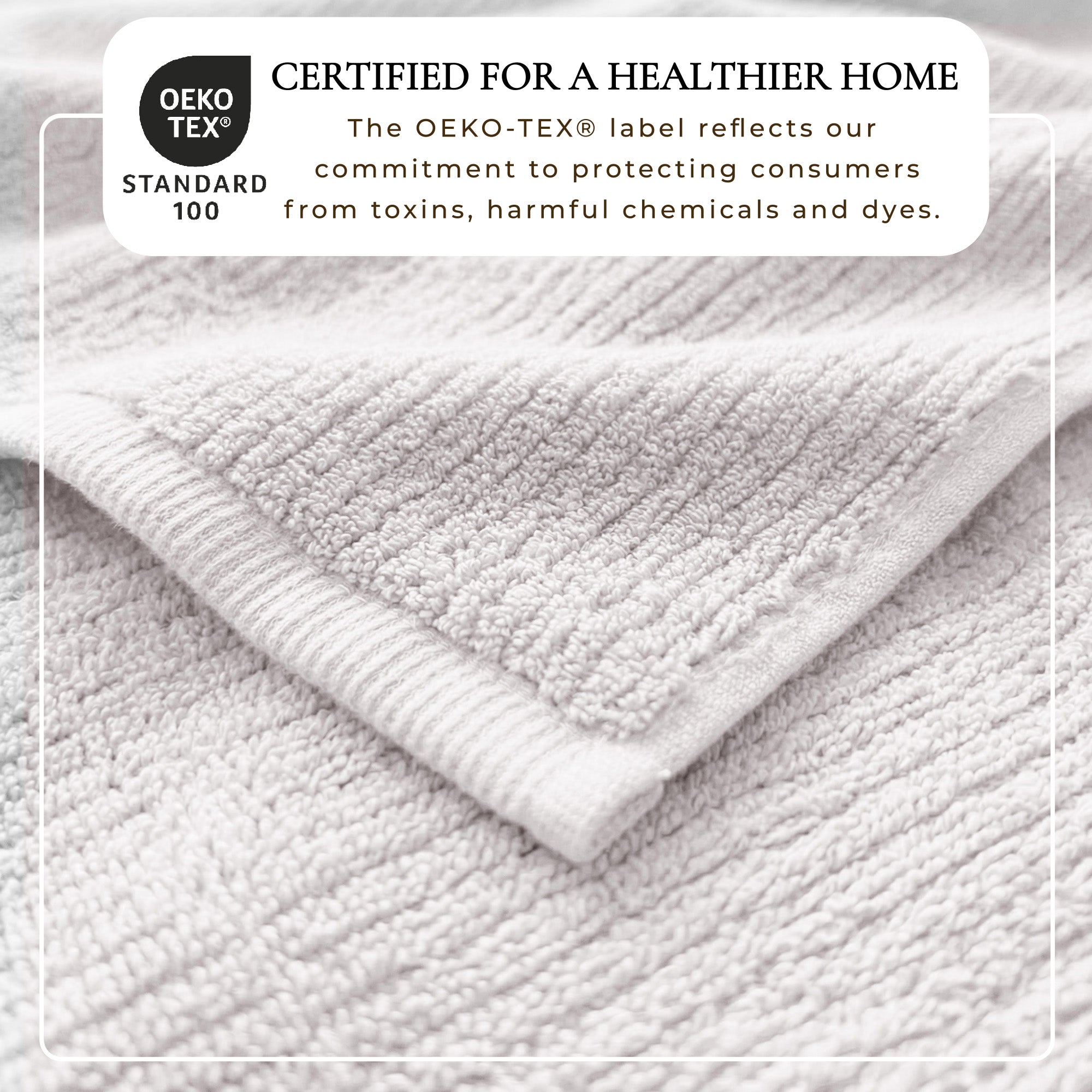 WellNest Ribbed Cotton Towel  | 6-Piece Bath Towel Set - Georgiana Collection